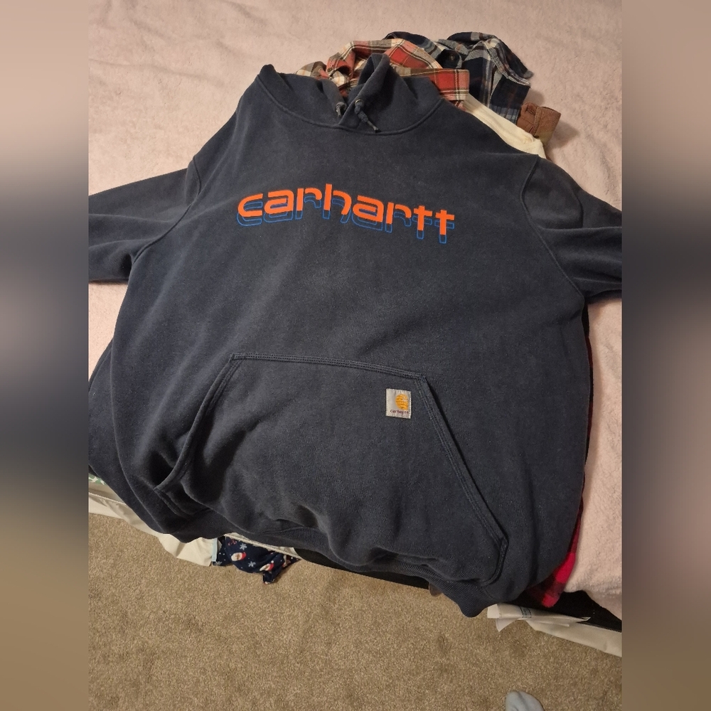 Carhartt Men's Navy Hoodie